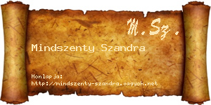 Mindszenty Szandra névjegykártya